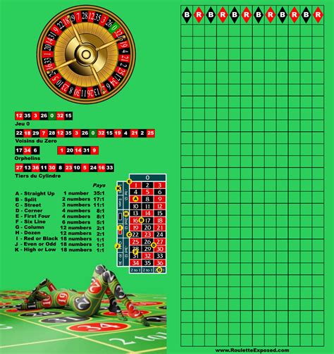 roulette score cards.